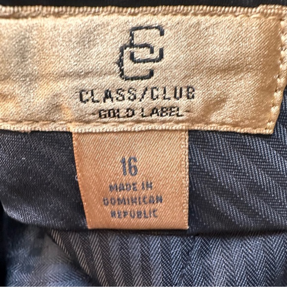 Boys Youth 16 Class Club Navy Blue 2 Piece Suit Blazer & Pants - Picture 14 of 16